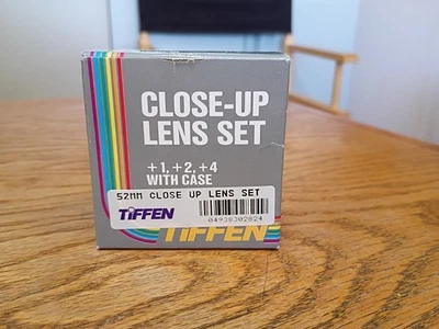 New Tiffen 52mm Close-up Lens Set - Decrease Minimum Focus Distance +1, +2 & +4 - Image 1 of 4