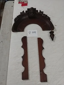 ANSONIA PARISER STIL STUBENUHR AUSGEFALLENE HÖLZERNE SEITENVERKLEIDUNG & WAPPEN - Bild 1 von 7