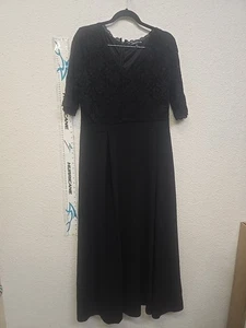 Rephyllis Dress Womens Size XXL Black Lace Top Classic Night Out PLUS SIZE  - Picture 1 of 18