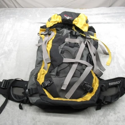 Osprey Exposure 50 L Medium Gray Yellow Backpack Hiking Camping Travel Pack - Image 1 of 4