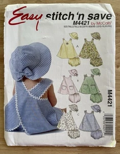 Wrap Dress Bonnet Hat S M L XL McCalls M4421 Stitch N Save Sewing Pattern M4421 - Picture 1 of 4