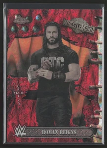 2025 TOPPS CHROME CACTUS JACK WRESTLEMANIA ROMAN REIGNS RED REFRACTOR #D 2/5 - Picture 1 of 2