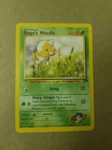 KOGA'S WEEDLE 82/132 - Desafío de gimnasio - Tarjeta de Pokémon WOTC DE COLECCIÓN - Casi nuevo - Imagen 1 de 2