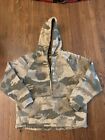 Cabela's Wooltimate Hooded Pullover Jacket Outfitter Camo Mens Large