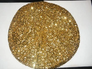 GOLD BASKENMÜTZE PAILLETTEN MÜTZE KARNEVAL ODER WEIHNACHTSGESCHENK! NEU GLITZER!!! - Bild 1 von 1