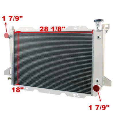 4 Row Aluminum Radiator for 1985-1996  Ford Bronco F150.F250,F350 4.9L, L6 US — 第 1/4 张图片