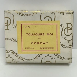 Toujours Moi de Corday 1/4oz. Parfum Perfume No. 74 Paris France Sealed Rare VTG - Picture 1 of 18