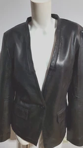 NEW BOD & CHRISTENSEN WOMEN'S SOFT GENUINE BLACK LEATHER JACKET SIZE M - Picture 1 of 5