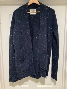 Abercrombie & Fitch  Women’s Long Sleeve Knit Cardigan Sz. Small $98 Navy Blue - Picture 1 of 4
