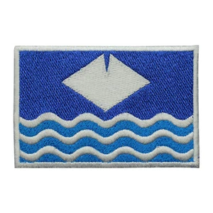Isle Of Wight County Flag Patch Iron On Patch Sew On Badge Embroidered Patch - Picture 1 of 1