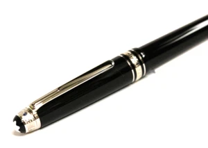 New Montblanc Ballpoint Midsize Unicef Black Resin Platinum Trim Pen 116073 - Picture 1 of 7