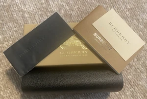 BURBERRY EYE/SUNGLASSES BOX & MEDIUM HARD CASE w/SEALED CLOTH ~ALL DOCUMENTS - Picture 1 of 7