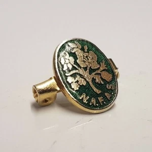 Vintage N.A.F.A.S Enamel Brass Badge National Association of Flower Arrangers - Picture 1 of 3