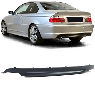 Difusor Trasero Negro Apto para BMW E46 M-PAKET Coupé Cabrio Limousine Touring - Imagen 1 de 4