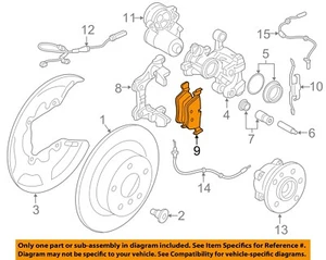 BMW OEM 23-24 X1 Rear Suspension Brake Components-Brake Pads 34208834998 - Bild 1 von 2