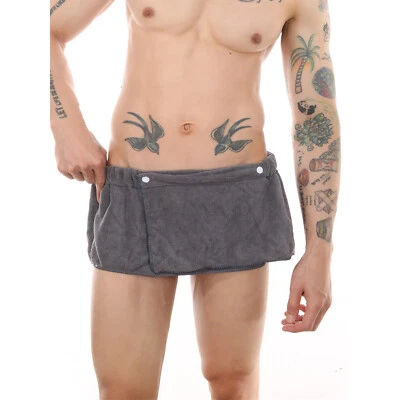 Toalha de banho masculina curta vestível saia de banho mágica natação cobertor de praia EUA - Imagem 1 de 4