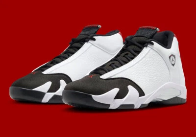Nike Air Jordan XIV 14 biqueira preta retrô branca Varsity vermelha 487471-160 tamanho 7.5 masculina - Imagem 1 de 4