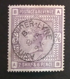 GB 1883-84 2s 6d Lilac Superb Ashton-Under-Lyne CDS Fine Used - Picture 1 of 2