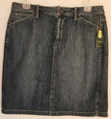 LRL Lauren Ralph Laruen Womens Skirt Size 12P 12 Petite Blue Jean NEW - Image 1 of 4