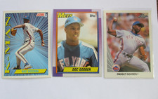 3 Doc Gooden 1990 Leaf, Topps, 1991 Score-NM-MT