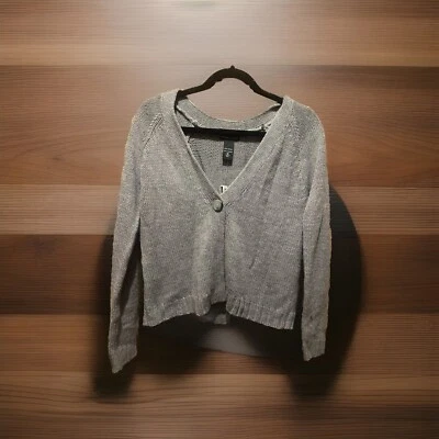 Cárdigan corto gris para mujer New York Company talla M Foto 1 de 4