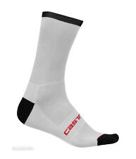 Castelli RUOTA 13 Cycling Socks : WHITE/BLACK - One Pair