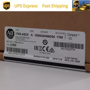 Free Tax 1769-ASCII AB CompactLogix E/S 1769ASCII Nuevo Sellado de Fábrica Acelerado - Imagen 1 de 6