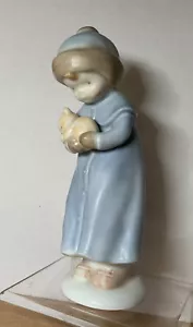 Enesco Kinka 118915 Gennaio Statuetta Ragazza Giappone 1989 Raecath, Inc 6,75" - Foto 1 di 8