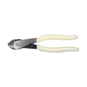 Klein Tools D248-8-GLW 8-Inch Diagonal Cutting Pliers Angled Hi-Viz - Picture 1 of 5