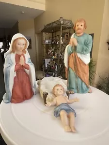 Homco Porcelain Nativity Replacement Figurines 5260 Mary Joseph Jesus Manger (4) - Picture 1 of 22