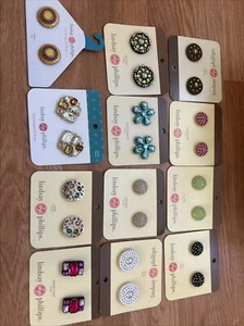 LINDSAY PHILLIPS Interchangeable Shoe Snaps Charms Accessories Lot 12 Sets - Picture 1 of 13