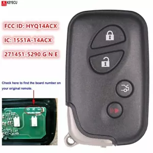 for Lexus LS460 HS250h 2010 11 12 13 2014 Smart Key Keyless Remote Fob HYQ14ACX - Picture 1 of 3