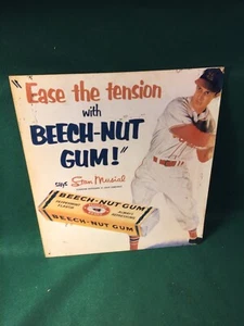 Stan Musial Beech Nut Gum Metal Sign 12 1/2” By 13 3/4” - Picture 1 of 12
