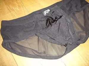 Culotte Mini Boxer Talla L Negro Puro Transparente Corte Bolsillo Sexy Ref :3 - Imagen 1 de 5