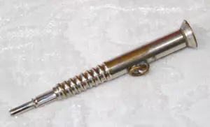 Antique Novelty Silver Plated Retractable Chatelaine Pencil the form of a SCREW - Picture 1 of 4