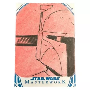 BOBA FETT Topps Star Wars Masterwork Sketch Card Matthew Sutton Autograph SP 1/1 - Picture 1 of 4