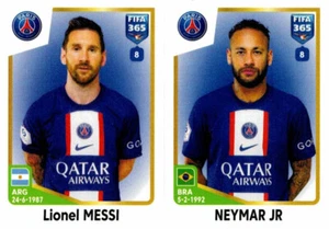 Panini Fifa 365 2023 sticker #227 Lionel Messi / Neymar Jr Paris Saint-Germain - Picture 1 of 2