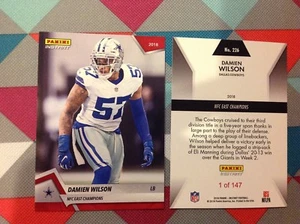 Damien Wilson RC 1 of 147 made Cowboys Chiefs panther 2018 Panini Instant - Picture 1 of 1