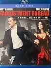THE ADJUSTMENT BUREAU (2011) - BLURAY + DVD Matt Damon Exc Cond! US All Region