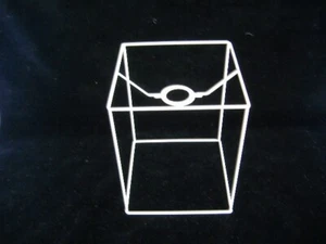 SQUARE RETRO STYLE SIZE 7" X 7" X 9" HEIGHT LAMPSHADE FRAME - Picture 1 of 1