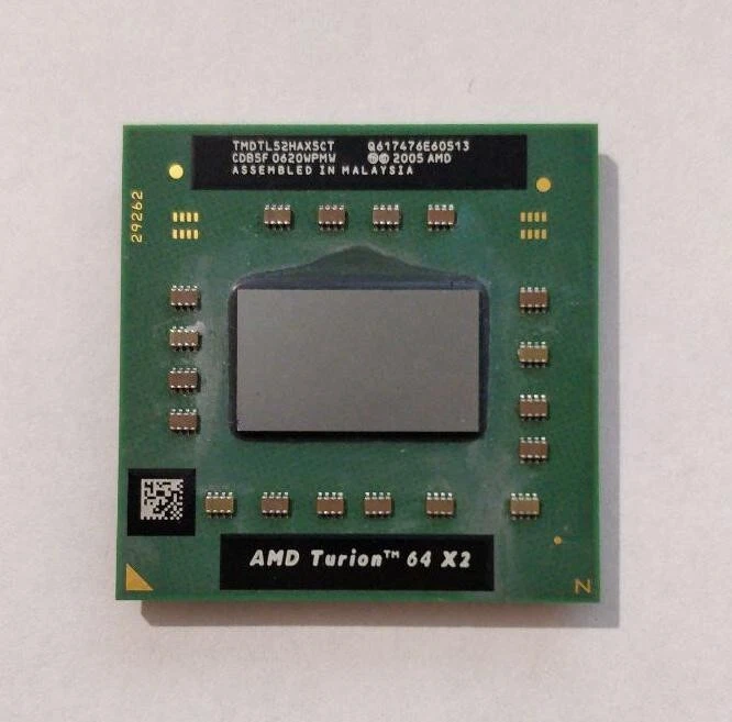 Processore AMD Turion 64 X2 TMDTL52HAXSCT 1,6 GHz Socket S1 NOTEBOOK CPU 2005 - Immagine 1 di 1