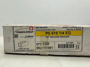 ** 100 Stück ** Power-Strut PS-619-1/4-EG Vierkant Waschmaschine - Bild 1 von 3