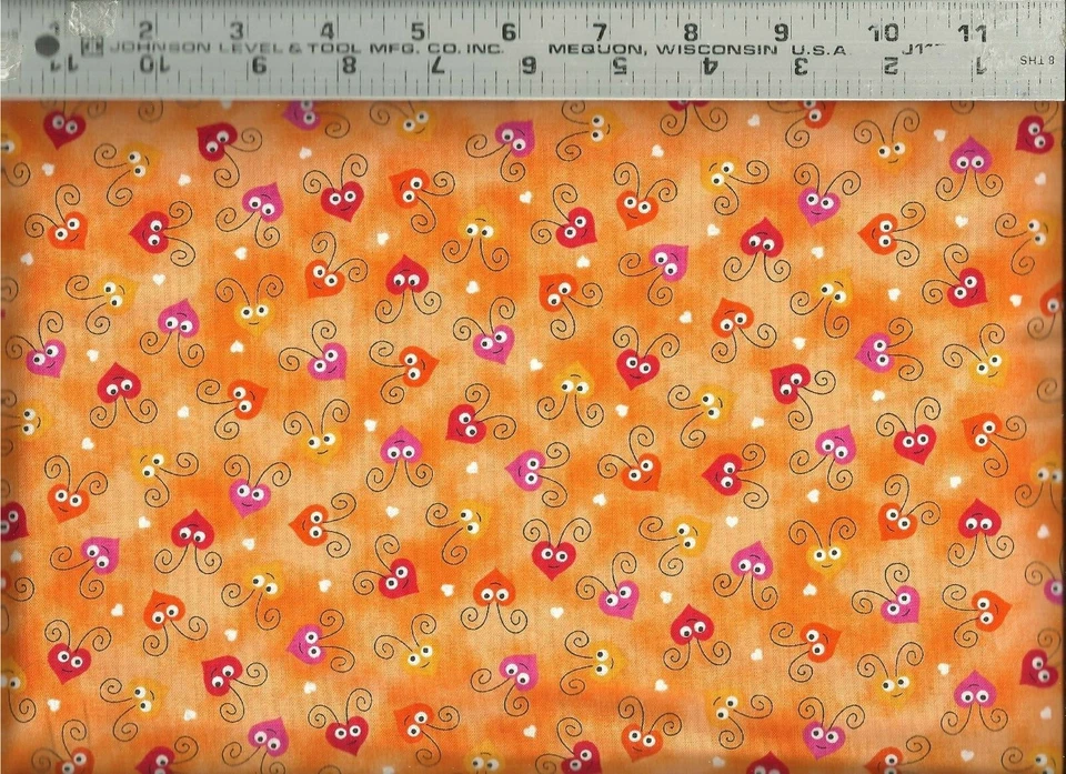 Quilting Treasures ~ Love Bugs 24239-O naranja ~ tela de edredón 100 % algodón por comprar Foto 1 de 1