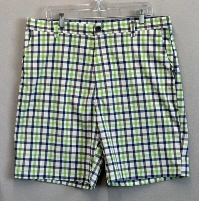 CHAPS GOLF 78 Men’s Size 36 Plaid Multicolor UPF 50+ Moisture Shorts - Image 1 of 4