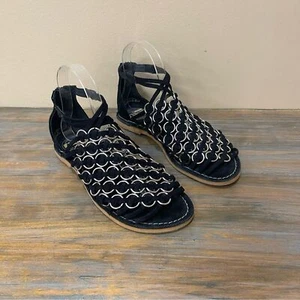 Sandalias CWY By Coolway Ringlet Punta Abierta Negro Gamuza Verano Mujer 6 - Imagen 1 de 8