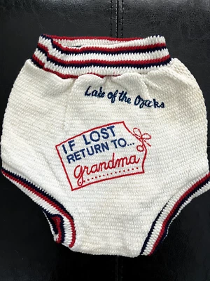 Cubierta de pañal vintage para bebé de los años 60 - recuerdo del lago de los Ozarks Foto 1 de 2