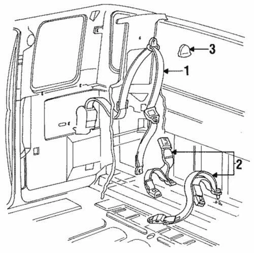 Cinturón de seguridad y hebilla originales Ford 1992 F-150 F-250 F-350 F2TZ-18611B66-D Foto 1 de 1