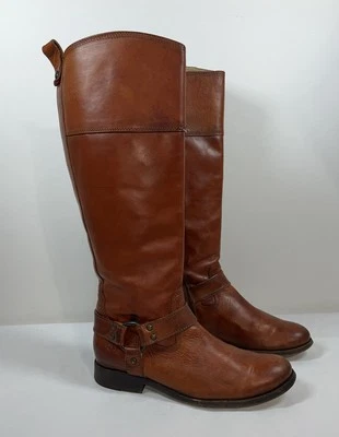 FRYE Womens 76927 Melissa Harness Tall Riding Boots Sz 6.5 B Leather Western Y2K - Изображение 1 из 4