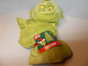 Dr. Seuss The Grinch Hooded Throw Blanket w/ Hand Pockets Soft Plush 30x50 NWT - Picture 1 of 3