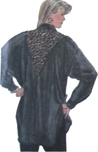 1980s Back Lace Insert Blouse Batwing Oversize Simplicity 8355 Sewing Pattern - Picture 1 of 3